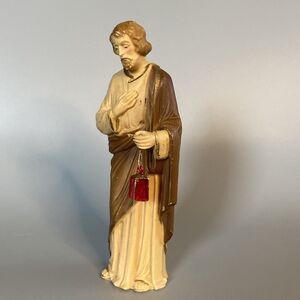 Vintage5” JOSEPH HOLDING LANTERN Nativity Figure Hong Kong Hard Plastic #844